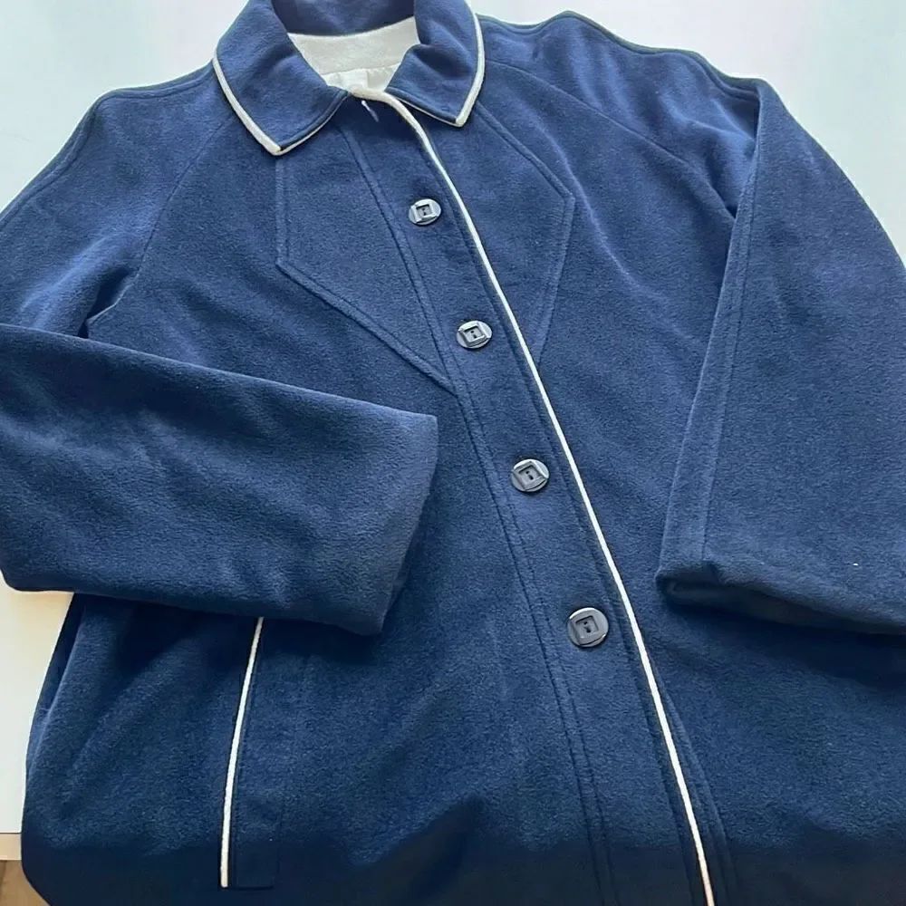 Vintage Veloura Polyester Mid Trench Coat Sz. Women M